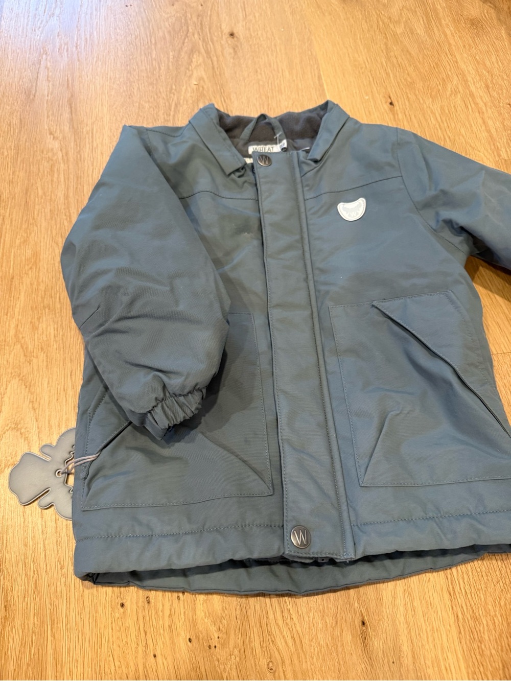 Children's Puffer Jacket in Slate Blue - Unbranded